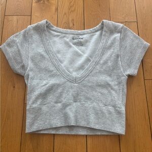 Garage Gray Ribbed Women's Top